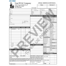 HV-1004 HVAC Time & Materials Work Order Form